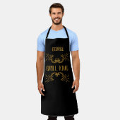 Zwarte Grill King Schort (Gedragen)