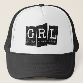 Zwarte GRL Hoed Trucker Pet
