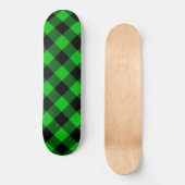Zwarte Groene Check Skateboard (Voorkant)