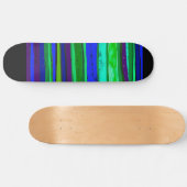 Zwarte, groene en blauwe stripskateboard skateboard (Horizontaal)
