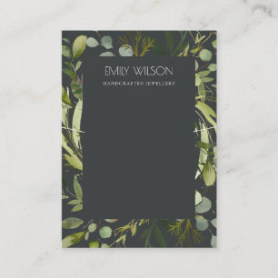 ZWARTE GROENE FOLIAGE WREATH LIJST KETTING VISITEKAARTJE