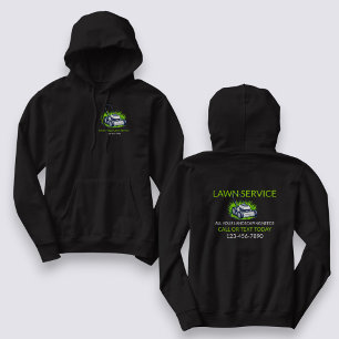 Zwarte Groene Gazonverzorging en Service Professio Hoodie