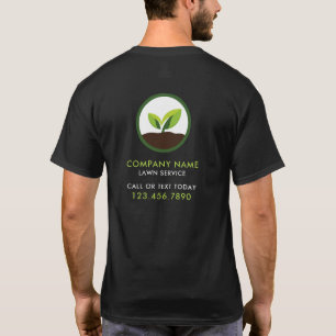 Zwarte Groene Gazonverzorging Landschapsprofession T-shirt