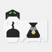 Zwarte groene kat bedankdoosjes (Uitgevouwen)