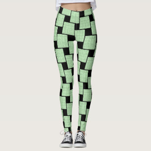 Zwarte & Groene Leggings Lang