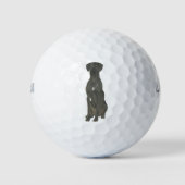 Zwarte Grote Deen Golfballen (Voorkant)