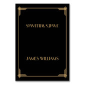 zwarte Grote Gatsby Art Deco-kaarten plaatsen Kaart (Voorkant)