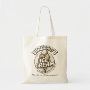 Zwarte grote worm tote bag