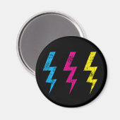 Zwarte Grunge Lightning Magnet Magneet (Voorkant / Achterkant)