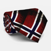 Zwarte Grunge Noorse vlag Stropdas (Opgerold)