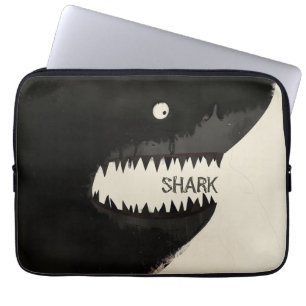 Zwarte haai laptop sleeve