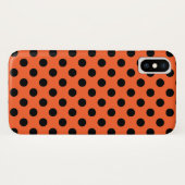 Zwarte haarpunten op oranje Case-Mate iPhone case (Achterkant (horizontaal))