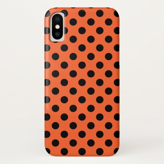 Zwarte haarpunten op oranje Case-Mate iPhone case (Achterkant)
