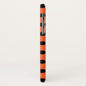 Zwarte haarpunten op oranje Case-Mate iPhone case (Achterkant/links)