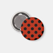 Zwarte haarpunten op rood magneet (Voorkant / Achterkant)