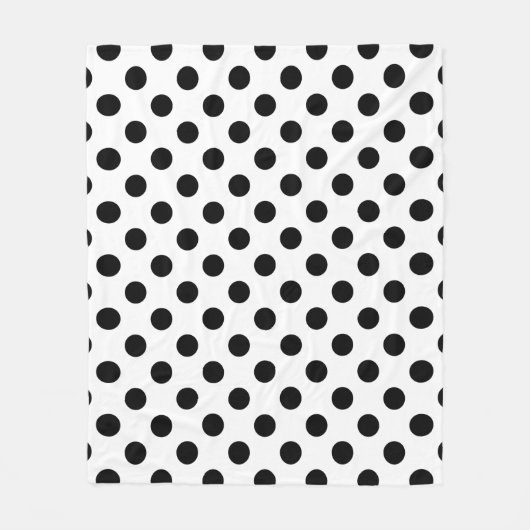 Zwarte haarpunten op wit fleece deken (Voorkant)