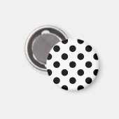 Zwarte haarpunten op wit magneet (Voorkant / Achterkant)