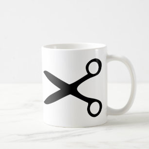 zwarte haarschaar koffiemok