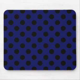 Zwarte haarstaartstippen op blauw muismat