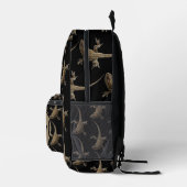 Zwarte Hagedis Monogram Naam Rugzak Cool (Rechts)