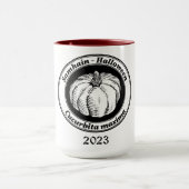  zwarte Halloween Pumpkin Ink Art Mok (Midden)