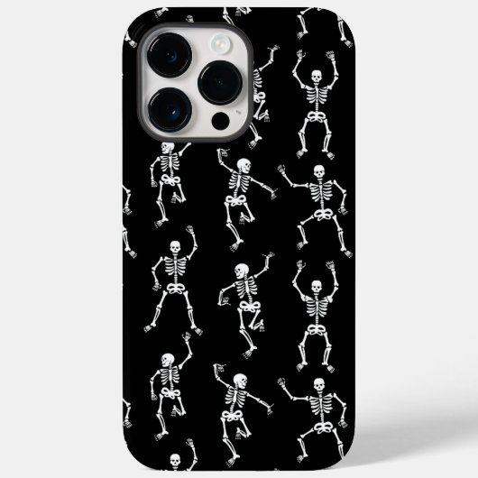 Zwarte Halloween skeletten Case-Mate iPhone Case (Achterkant)