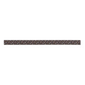 Zwarte Halloween Skull Bone Coffin Pattern Grosgrain Lint (Voorkant)