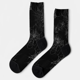 Zwarte Halloween sokken met spinnenwebmotief