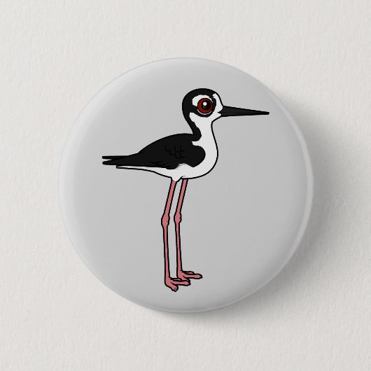 Zwarte hals Stilt Ronde Button 5,7 Cm (Voorkant)
