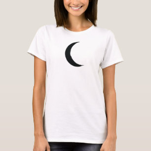 Zwarte Halve Maan Magie Donkere Maan Astrologie T-shirt