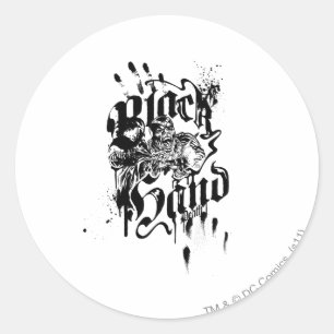 Zwarte hand - Collage Ronde Sticker