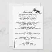 Zwarte Hand Getrokken Illustraties Trouwroute (Achterkant)