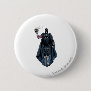 Zwarte hand met schedel 1 ronde button 5,7 cm