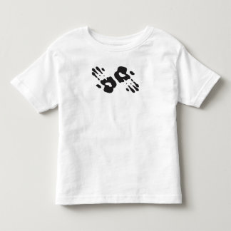 Zwarte handafdrukken kinder shirts