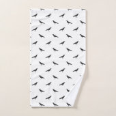 Zwarte handdoekset voor kraaibanken bad handdoek (Handdoek)