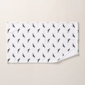 Zwarte handdoekset voor kraaibanken bad handdoek (Handdoek)