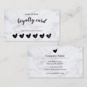 Zwarte Harde witte marmer voor klantenlogo Visitekaartje (Voorkant / Achterkant)