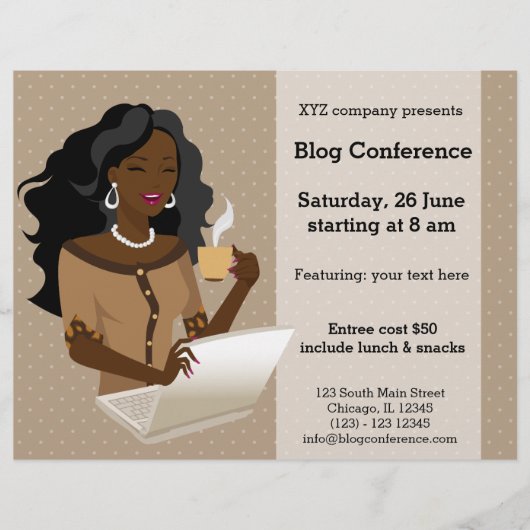 Zwarte haren voor de loopbaan flyer (Voorkant)