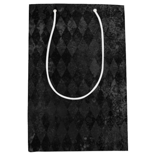  zwarte Harlequin Medium Cadeauzakje (Voorkant)