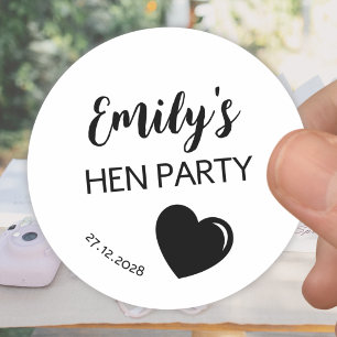 Zwarte Hart Bachelorette Krijgersfeest Ronde Sticker