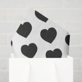 Zwarte Hart Liefdesbriefjes Rouw Tissuepapier