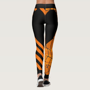Zwarte hartenstreepspin leggings