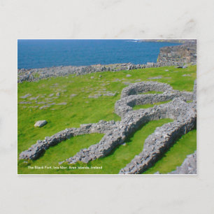 Zwarte haven, Inis Mor, Aran Islands, Ierland Briefkaart