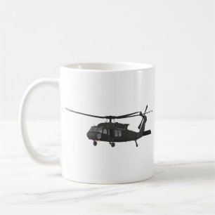 Zwarte Hawk UH-60 militaire helikopter Koffiemok