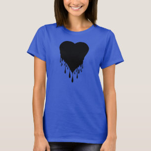 Zwarte Heart Driving Verf T-shirt
