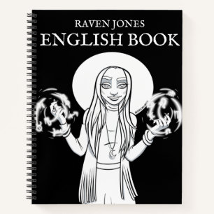 Zwarte heks Engels schoolboek Notitieboek