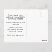zwarte heks Halloween Party Briefkaart (Achterkant)