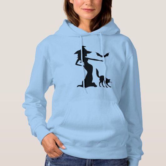 Zwarte heks hoodie (Voorkant)