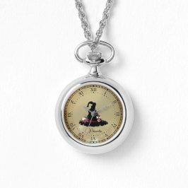  Zwarte Heks Pet Gouden Sterren KettingEwatch Horloge