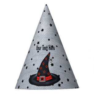 Zwarte heks Pet zilver Snok de spinkraag Feesthoedjes